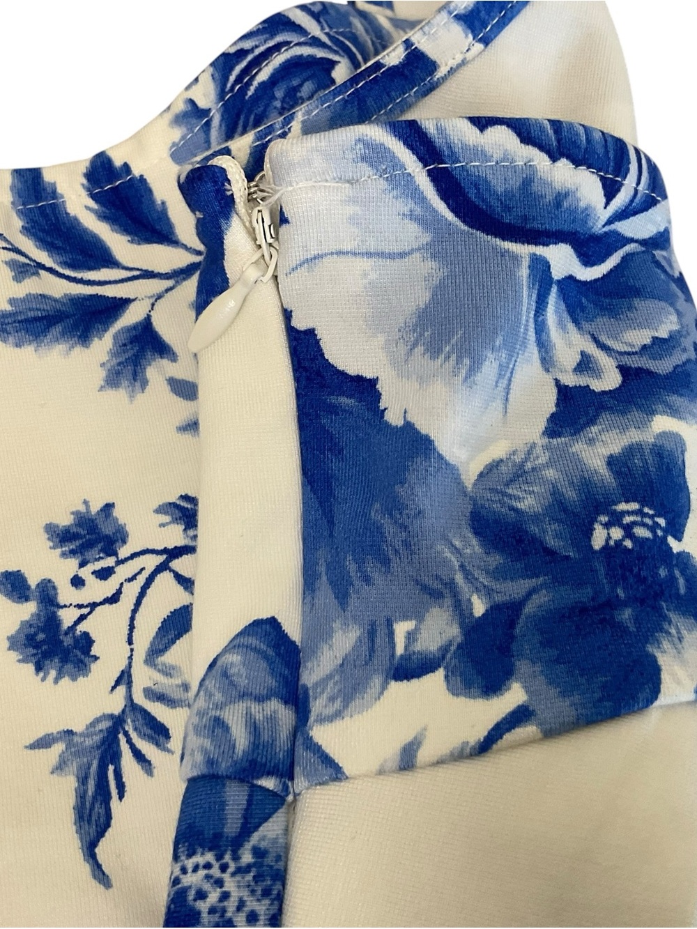 Maeve Blue & White Floral Peplum Tank Top NWT Medium Cottagecore - Picture 7 of 9